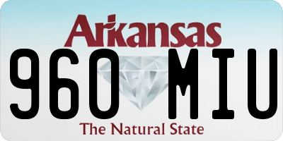 AR license plate 960MIU