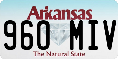 AR license plate 960MIV