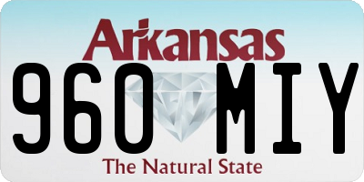 AR license plate 960MIY