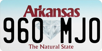 AR license plate 960MJO