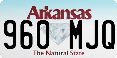 AR license plate 960MJQ