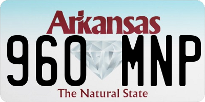 AR license plate 960MNP
