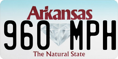 AR license plate 960MPH