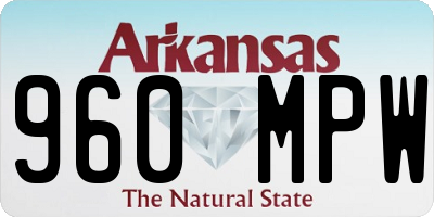 AR license plate 960MPW