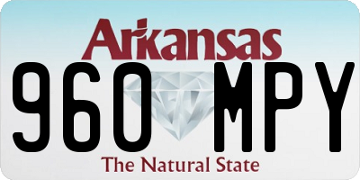 AR license plate 960MPY