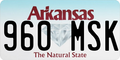 AR license plate 960MSK