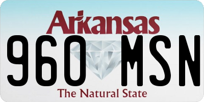 AR license plate 960MSN