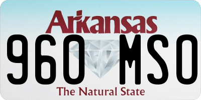AR license plate 960MSO