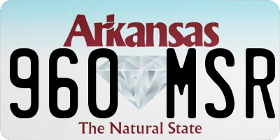 AR license plate 960MSR