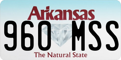 AR license plate 960MSS