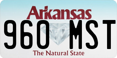AR license plate 960MST