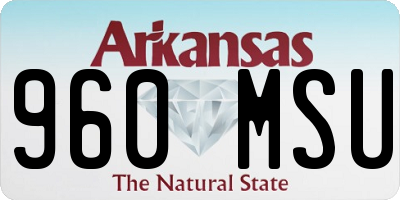 AR license plate 960MSU