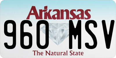 AR license plate 960MSV