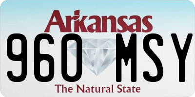 AR license plate 960MSY