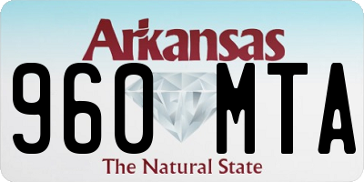 AR license plate 960MTA
