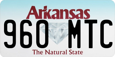 AR license plate 960MTC