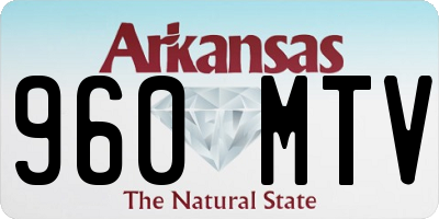AR license plate 960MTV