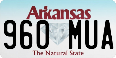 AR license plate 960MUA