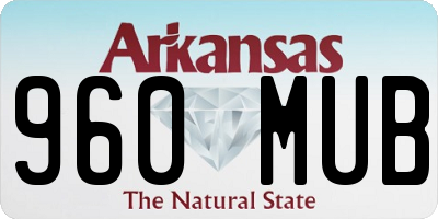 AR license plate 960MUB