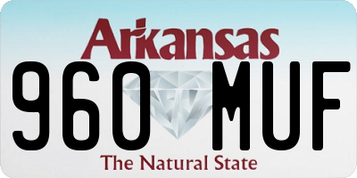 AR license plate 960MUF