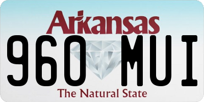 AR license plate 960MUI