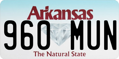AR license plate 960MUN