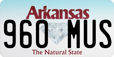 AR license plate 960MUS