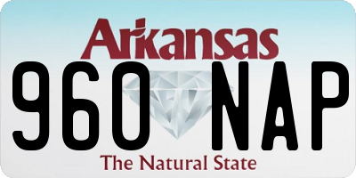 AR license plate 960NAP