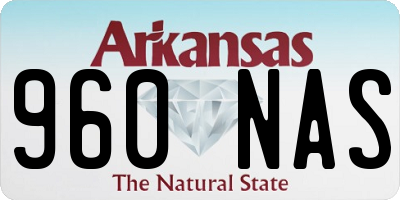 AR license plate 960NAS