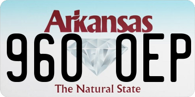 AR license plate 960OEP