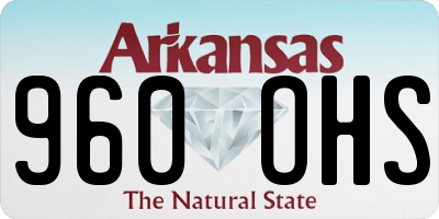 AR license plate 960OHS