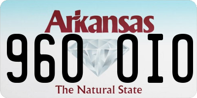 AR license plate 960OIO