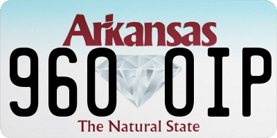 AR license plate 960OIP
