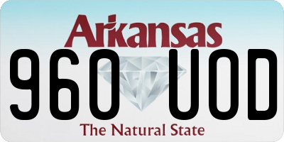 AR license plate 960UOD