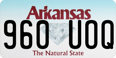 AR license plate 960UOQ