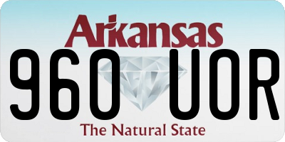 AR license plate 960UOR