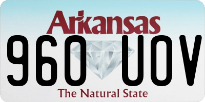 AR license plate 960UOV