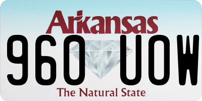 AR license plate 960UOW