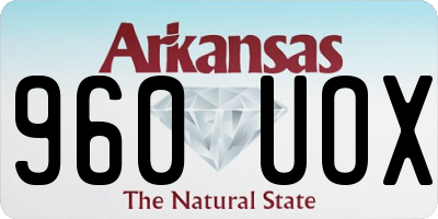 AR license plate 960UOX