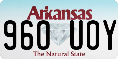 AR license plate 960UOY