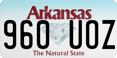 AR license plate 960UOZ