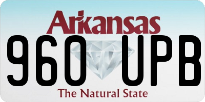 AR license plate 960UPB