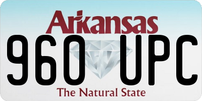 AR license plate 960UPC