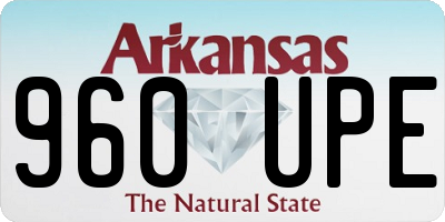 AR license plate 960UPE