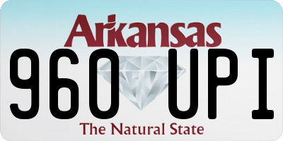 AR license plate 960UPI