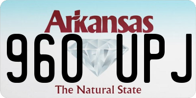 AR license plate 960UPJ
