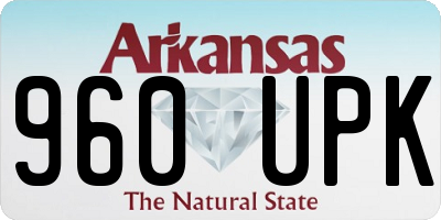 AR license plate 960UPK