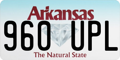 AR license plate 960UPL