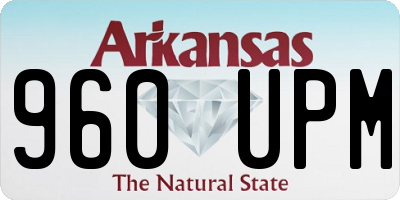 AR license plate 960UPM