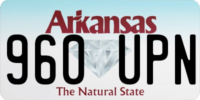 AR license plate 960UPN